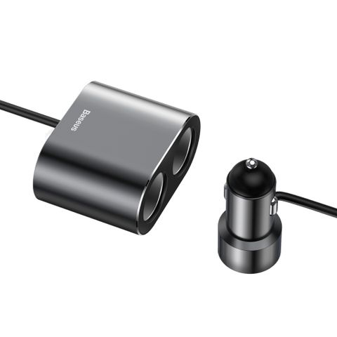 Bộ chia cổng 12V và 2 cổng sạc USB 5V Baseus High Efficiency One to Two Cigarette Ligher