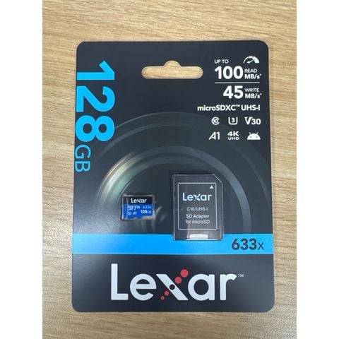 Thẻ nhớ Micro SD Lexar - SDXC UHS-I High Performance 633x 100MB/s U3
