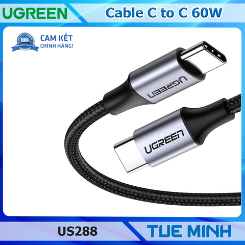 Cáp sạc nhanh USB Type C dài 0,5m Ugreen US288