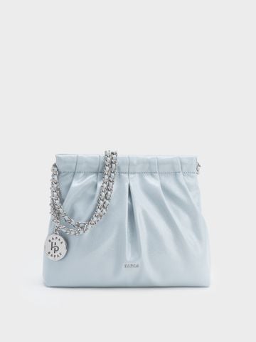 Túi Đeo Vai Quai Đôi Tag Tròn Size 24 - Xanh Ghi