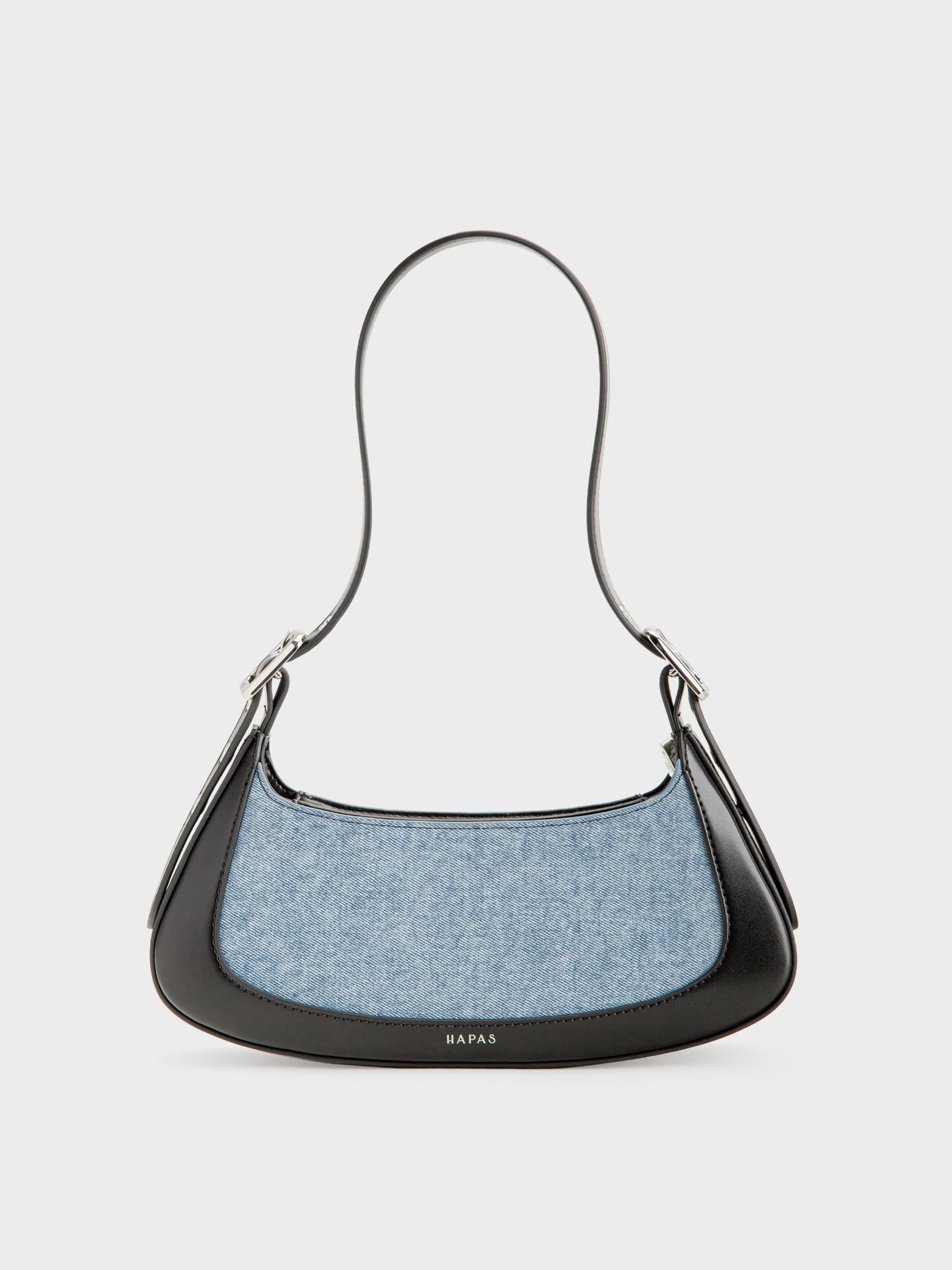  Túi Đeo Vai Khoen Vuông Leather Mix Size 27 