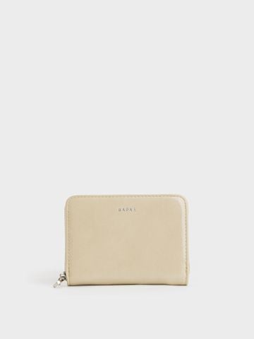 Ví Vuông Khóa Bạc - Be