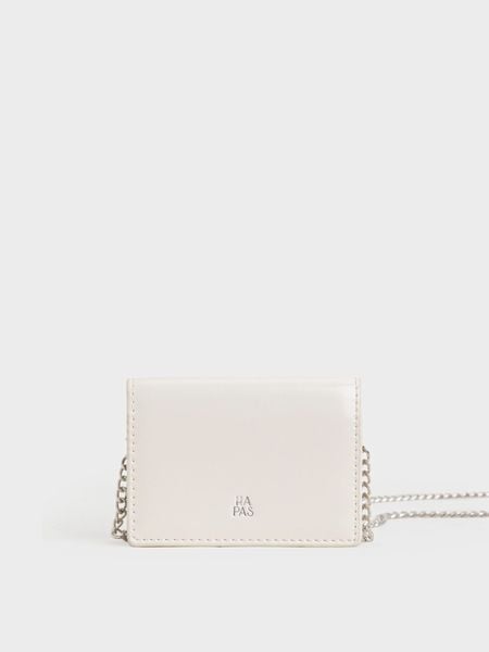 Ví Card Nắp Gập Silver Chain Size 10 - Trắng