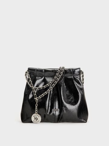 Túi Đeo Vai Quai Đôi Tag Tròn Size 24 - Đen