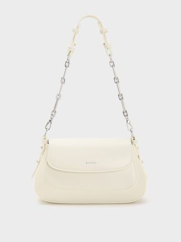 TDV Hobo Nắp Gập Chain Handle - Đen