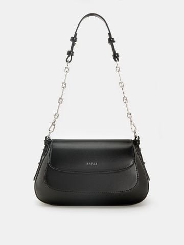 TDV Hobo Nắp Gập Chain Handle - Đen