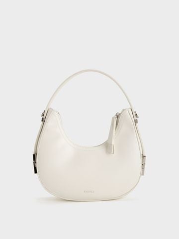 Túi Đeo Vai Hobo Đáy Tròn Size 22 - Trắng