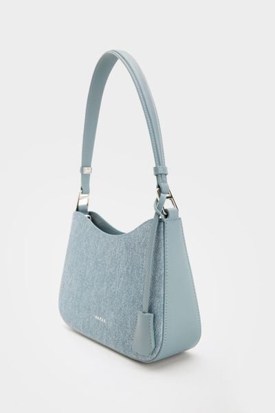 Túi Đeo Vai Hobo Quai Ngắn Size 24 - Đen