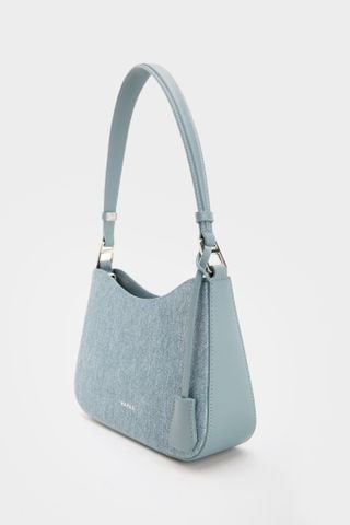 Túi Đeo Vai Hobo Quai Ngắn Size 24 - Đen