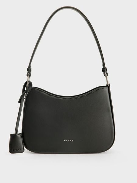 Túi Đeo Vai Hobo Quai Ngắn Size 24 - Đen