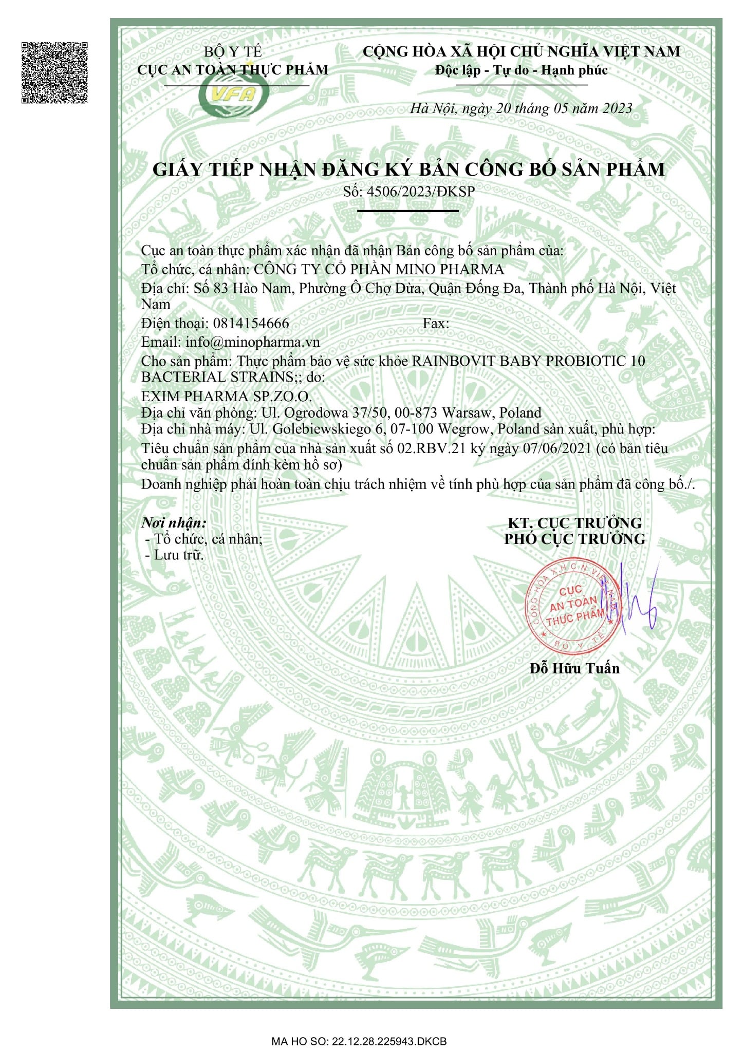 Rainbovit Baby Probiotic 10 Bacterial Strains - Men vi sinh của bé