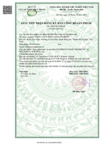  Rainbovit Baby Probiotic 10 Bacterial Strains - Men vi sinh của bé 