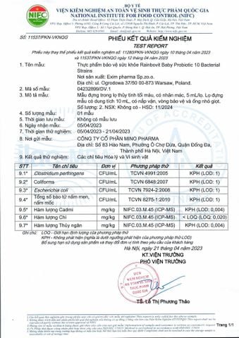  Rainbovit Baby Probiotic 10 Bacterial Strains - Men vi sinh của bé 