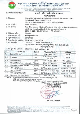  Rainbovit Baby Vitamin D3 + K2 - Chìa khóa tối ưu tầm vóc 