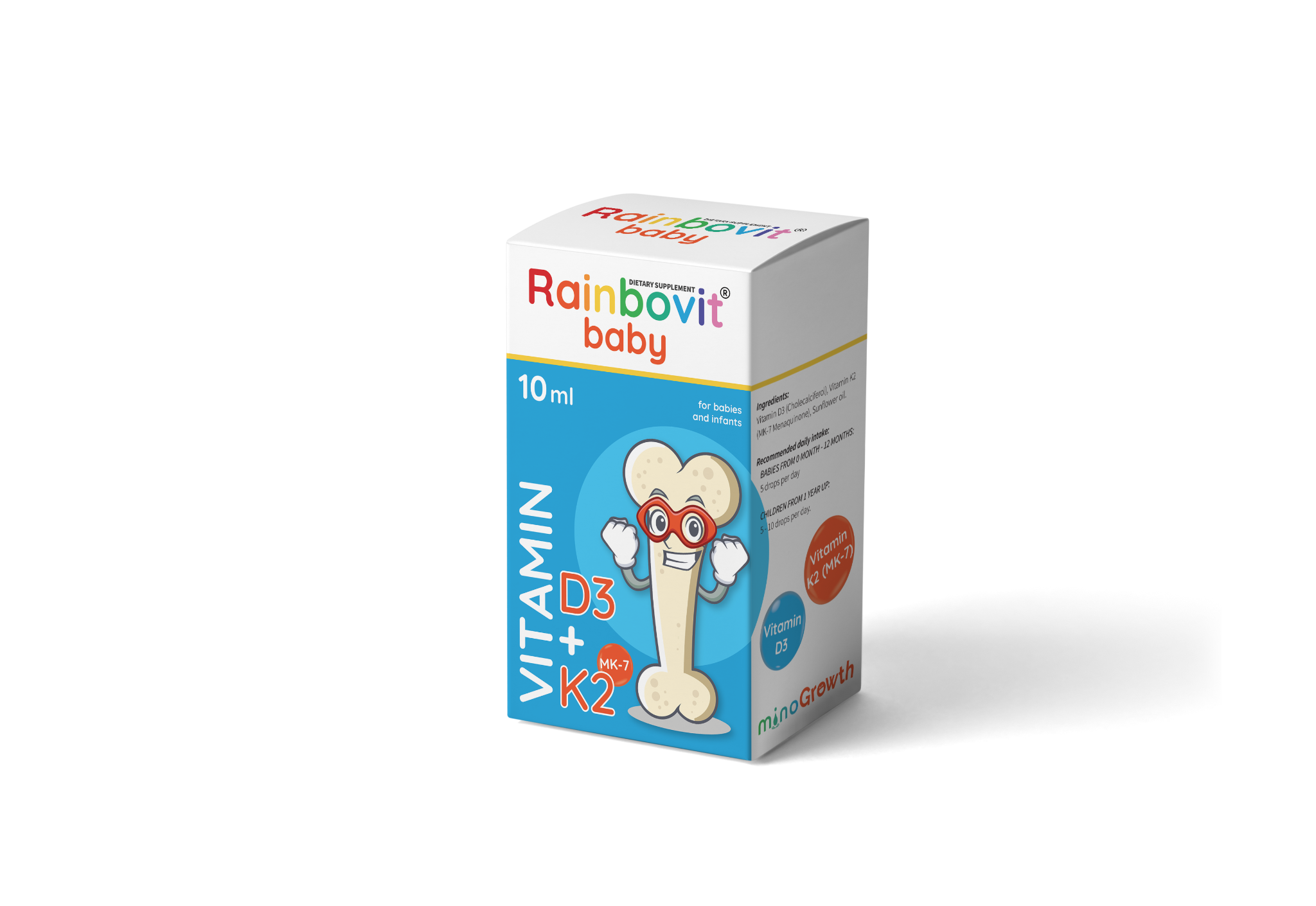 Rainbovit Baby Vitamin D3 + K2 - Chìa khóa tối ưu tầm vóc
