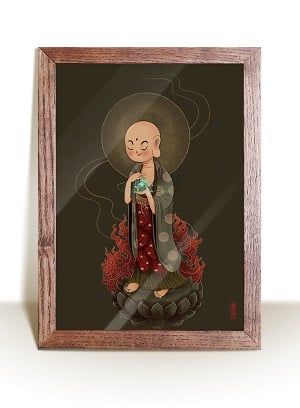  Tranh Địa Tạng Vương Bồ Tát - OBV 07 