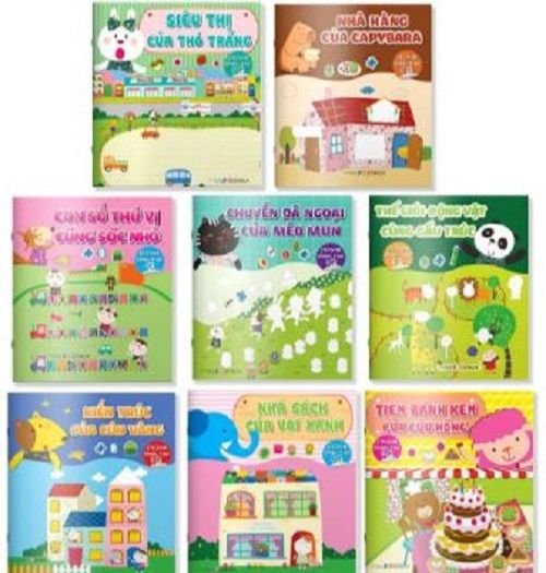  Bộ 8 cuốn sticker sáng tạo 