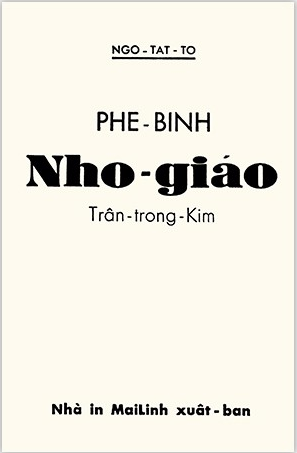  Phê bình Nho giáo Trần Trọng Kim 
