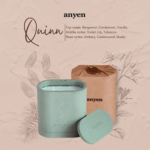  Quinn (Scent of Vanilla Tobacco) - ANYEN CANDLE 