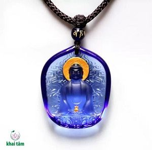  Vòng cổ ngọc thạch Đức Dược Sư (Xanh dương) - TN15 