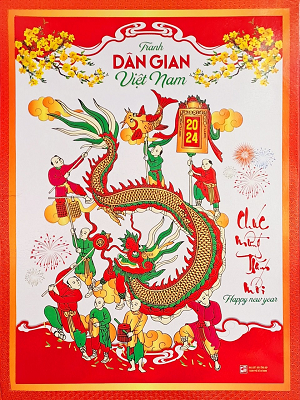  Lịch Bloc siêu đại 2024 - Tranh dân gian Việt nam - NXB Tổng hợp TP HCM 