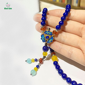  Vòng cổ đá mã não xanh ( Charm phong cách Tây Tạng ) - TN53 