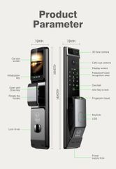 Khóa Từ vân tay Face ID Ulock UL889 F3D Luxury