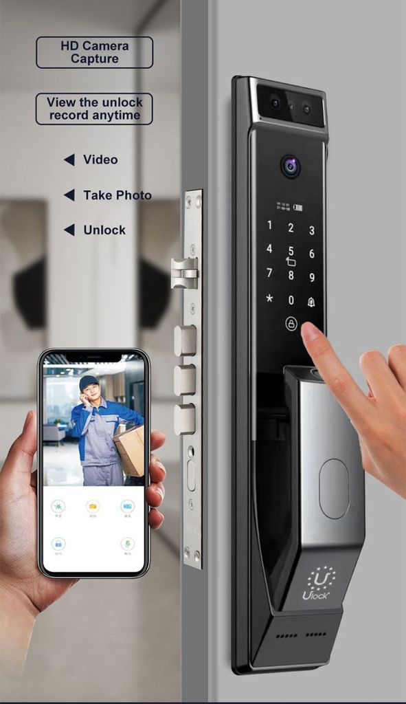 Khóa Từ vân tay Face ID Ulock UL889 F3D Luxury