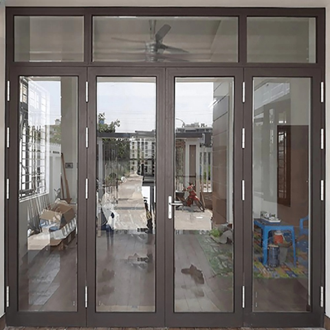 CỬA NHÔM XINGFA 4 CÁNH MÀU NÂU CÀ PHÊ