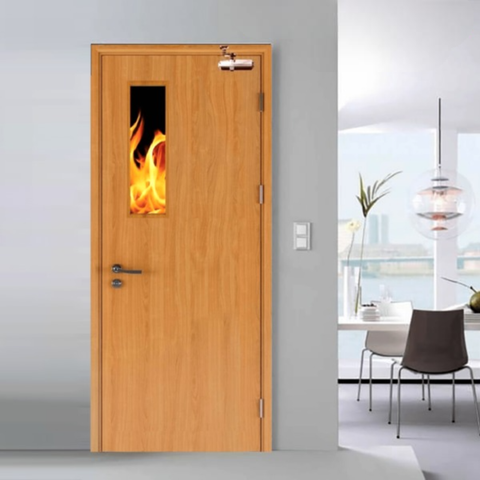 Cửa gỗ chống cháy P1G1