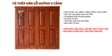 Tủ quần áo 4 cánh vân gỗ và vân gỗ huỳnh