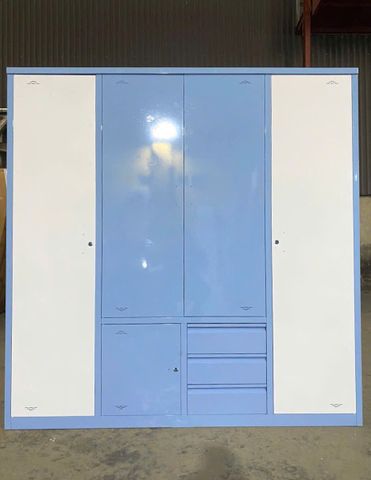 Tủ quần áo 4 cánh trơn, thường, 3D hàn liền