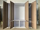 Tủ quần áo 4 cánh trơn, thường, 3D lắp ghép