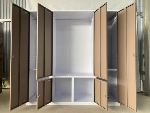 Tủ quần áo 4 cánh trơn, thường, 3D hàn liền