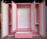 Tủ quần áo 4 cánh trơn, thường, 3D lắp ghép