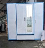 Tủ quần áo 4 cánh trơn, thường, 3D lắp ghép
