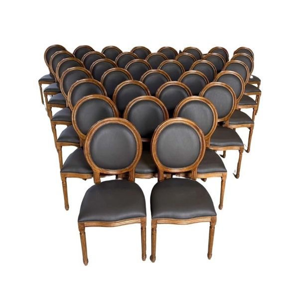  GHẾ LOUIS KO TAY GỖ CAO SU 