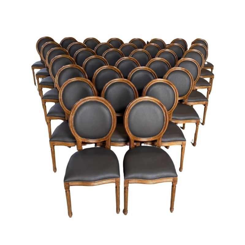  GHẾ LOUIS KO TAY GỖ CAO SU 