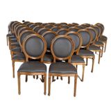  GHẾ LOUIS KO TAY GỖ CAO SU 