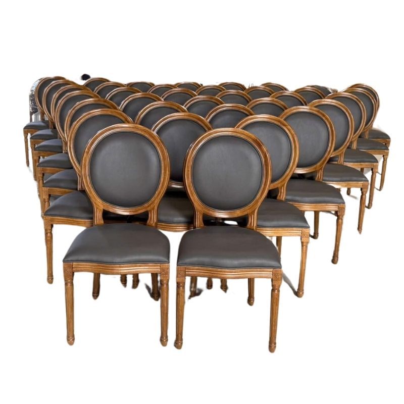  GHẾ LOUIS KO TAY GỖ CAO SU 