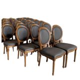  GHẾ LOUIS KO TAY GỖ CAO SU 