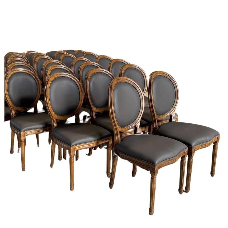  GHẾ LOUIS KO TAY GỖ CAO SU 