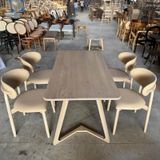  BỘ BÀN ĂN CHÂN V GỖ ASH 