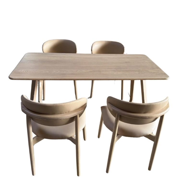  BỘ BÀN ĂN CHÂN V GỖ ASH 