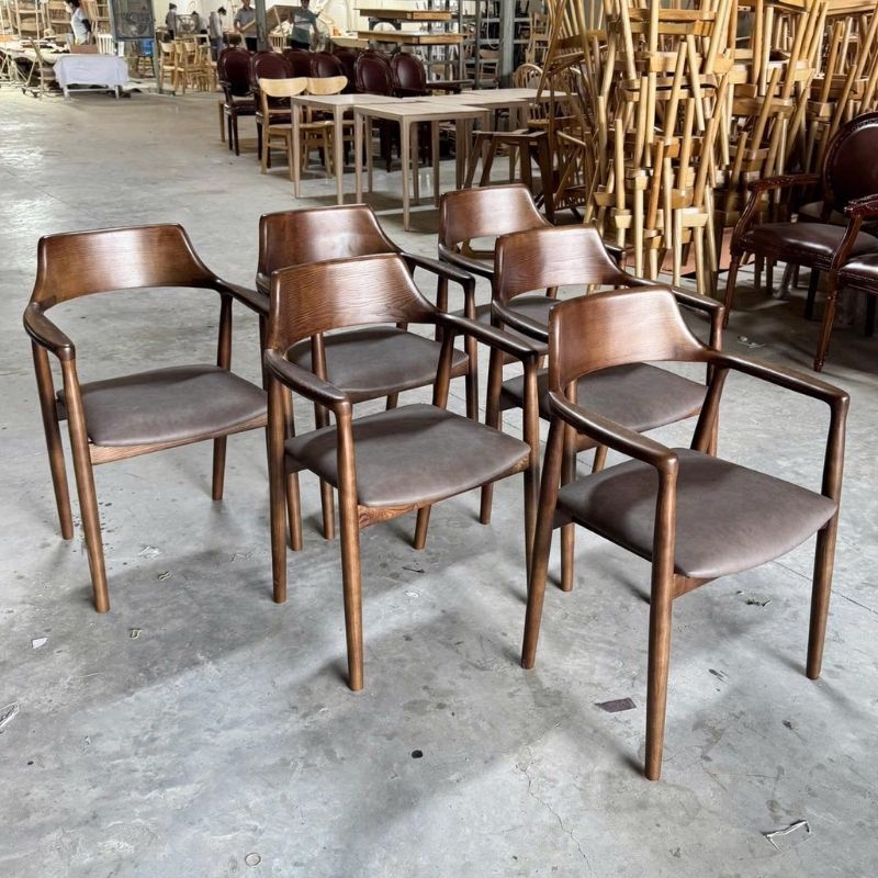  GHẾ HIRO TỰA CAO GỖ CAO SU 