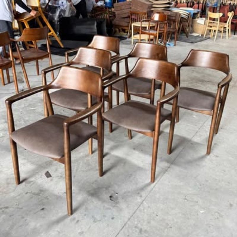  GHẾ HIRO TỰA CAO GỖ CAO SU 