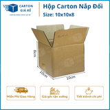  Hộp Carton Nắp Đối - Kích Thước 10x10x8 - Carton Giá Rẻ 