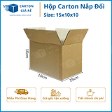 Hộp Carton Nắp Đối - Kích Thước 15x10x10 - Carton Giá Rẻ 