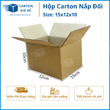  Hộp Carton Nắp Đối - Kích Thước 15x12x10 - Carton Giá Rẻ 
