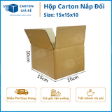  Hộp Carton Nắp Đối - Kích Thước 15x15x10 - Carton Giá Rẻ 